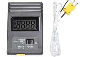 LEOPACAT Tm 902c Thermocouples Thermometer, Thermocouple Wire High Accuracy K Type Digital Thermometer Sensor LCD Industrial Liquid Crystal Display Portable Temperature Meter Probe