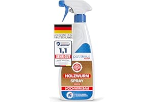 ‎PATRONUS Patronus Holzwurm Spray [500 ml] mit effektiver Sofortwirkung, starkes Abwehr-Mittel gegen Holzwürmer in Möbeln & Holz für innen & außen, hochwirksam & laborgeprüft - Zitrusduft