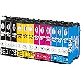 Paeolos 12 Pack 405XL Ink Cartridges Multipack Replacement for Epson 405 XL Compatible 405 Ink Cartridges with Epson Workforce Pro WF-3820 WF-7310 WF-7830 WF-4820 WF-7835 WF-7840 WF-3825 Printer