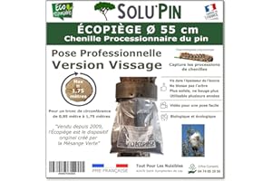 TOUT POUR LES NUISIBLES ø 55 cm Collier ÉCOPIÈGE® - Version Vissage Solupin - Piège pour Chenilles Processionnaires du Pin