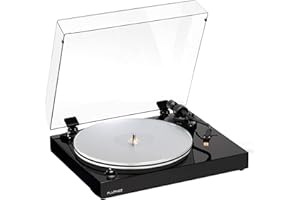 Fluance RT85N Reference High Fidelity Vinyl Turntable Record Player with Nagaoka MP-110 Cartridge, Acrylic Platter, Speed Control Motor High Mass MDF Wood Plinth Vibration Isolation Feet - Piano Black