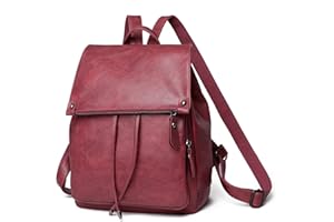 Everfunny Women Backpack Waterproof Anti-theft Lightweight PU Fashion Leather Nylon School Shoulder Bag Travel Cute Backpack Girls Ladies