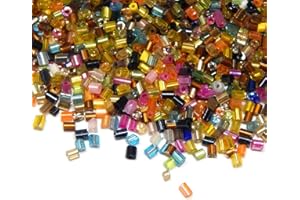 PERLIN 4500 perlas de cristal de 2 mm x 1,7 mm, perlas en forma de perno, tubos, varillas, cuentas Pony, colores mixtos