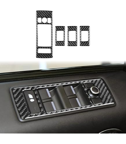 DIYUCAR Cadre Console Centrale Fibre De Carbone ABS U-Shape – Land Rover Range Rover Evoque 2012-2018, Look Premium