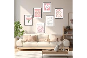 Zfseyuh 6 Pièces Posters Floraux Abstrait Pour Salon 30 * 40cm Affiches D'exposition Henri Matisse Flower Market Poster-Impressions D'art Abstrait