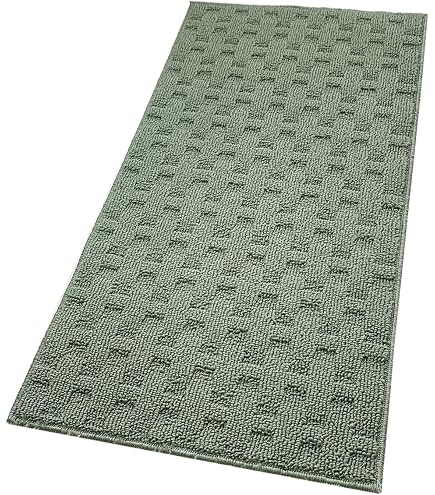 Tappeto Da Bagno In Ciniglia Morbida Shaggy 43x61 Cm – Colore Cachi – Assorbente E Antiscivolo