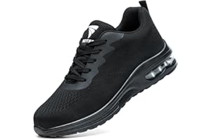 VAVOBIS Safety Trainers Men Womens，Safety Shoes with Steel Toe Cap，Non Slip Lightweight Work Trainers Breathable Puncture Proof Work Shoes