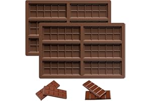 Maxentico Moule Tablette Chocolat, Moule Silicone Tablette de Chocolat Profond Antiadhésifs, Moules à Pâtisserie, Silicone de Qualité pour La Préparation Chocolat, Moule Mini Tablette en Chocolat