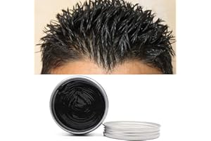 HTRUIYATY Cera para el cabello unisex cera pelo natural temporal se puede lavar una vez Aplicar a fiesta Cosplay Halloween-negro