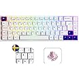 Akko 3068B Plus RGB Mechanical Gaming Keyboard, ISO-Nordic Layout, 3 Modes (BT5.0/2.4Ghz/Type C) Compact Mini Keyboard with Hotswap, Cherry PBT Keys, Programmable(Jelly Pink)