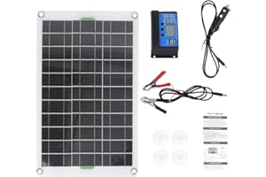 YARNOW Kit Pannello Solare 300W di Potenza Pannello di Ricarica Stazioni di Campeggio Portatile di Potere 12V 60A Pannello di Alimentazione per Esterno