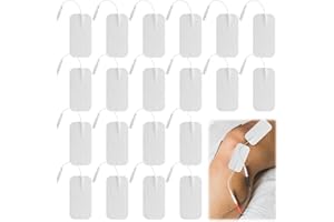 EOPHMI TENS Machine Pads Replacement, 20 Pcs Large Electrode Pads for TENS, TENS Pads Replacement with 2mm Pin Connectors for Auvon for Elle for Most TENS Machine (50x90mm)