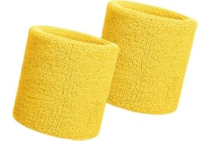 HANERDUN Polsini per Fascia, Polsini Sportivi Colorati in Cotone ad Alta Elasticità Polsini assorbenti dal Sudore Polsini per Il Sudore per Tennis Sport Basket Ginnastica