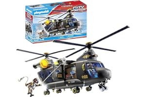 PLAYMOBIL City Action 71149 SWAT-Rettungshelikopter, detailreicher SWAT-Rettungshelikopter mit Licht- und Soundmodul, Spielzeug für Kinder ab 5 Jahren