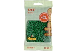 Hama Midi Bio Beads Bag | Approx. 1000 Fuse Beads | Mosaic Decoration Arts & Craft for Creative Children Ages 5+ | Green