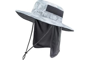 Bassdash UPF 50+ Sombrero de Pesca Solar Resistente al Agua con Solapa de Cuello Desmontable