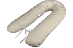 ‎EKM TRADE ekm trade Typ V 180cm XL Stillkissen Schwangerschaftskissen Lagerungskissen Seitenschläferkissen Handmade 100% Zertifizierte Baumwolle Geräuschlos (8)