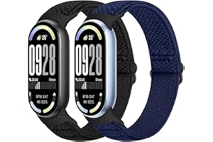 Runostrich Elastic Nylon Watch Strap Compatible with Xiaomi Smart Band 10/9/8 Sports Strap Soft Watch Band Adjustable Replacement Band for Women Men