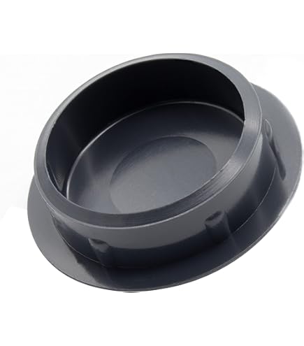 Enkotrade 12 stuks afdekstoppen in grijs, 14 x 11 cm, boorgat 11 mm, buisafdekking van hoogwaardig polyethyleen, kunststof doppen, afdekkap, stop, blindstop, afsluitdop