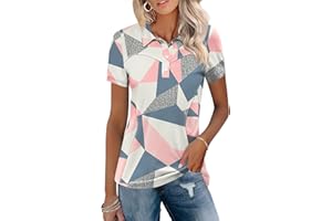 IECCP Poloshirts für Damen Kurzarm Polohemd Schnelltrocknend Golf Tennis Shirts Leicht Atmungsaktiv Tops Workout Sommershirts