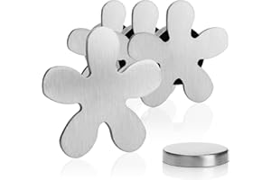 com-four® 4X Poids de Nappe - Poids de Nappe en Acier Inoxydable - Pince magnétique pour Nappe - env. 45g