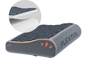 FLEXTAILGEAR Cuscino da campeggio gonfiabile per il Collo, cuscino da Viaggio ergonomico Con fodera rimovibile lavabile in TPU, vescica separata per campeggio, escursionismo, Aereo, viaggi su Strada