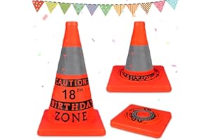 Giftota Original Birthday Man Gift Ideas, BIRTHDAY ZONE Gift for Men Boys, Safety Cone Party Decoration, Accessories Funny Gifts for Dad, Grandpa, Friend, Son (18th Birthday)