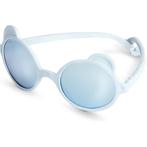 Occhiali Da Sole Ki ET LA Ourson Per Bambini 0-4 Anni – Infrangibili, UV 100%, Filtro Luce Blu, Made In France Con Cordino