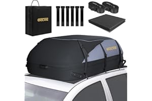 GADLANE Car Roof Bag - 20 Cubic Feet (550L) Waterproof Roof Boxes for Cars with/without Roof Rack with 6 Sturdy Straps, Anti-Slip Mat & Storage Bag for Cars, SUVs, Travel, Holidays Roof Box Storage