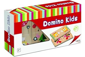 Cayro – Dominosteine ​​für Kinder – für Kinder ab 2 Jahren – Dominosteine ​​aus Holz – Holzteile mit Kinderzeichnungen – Lernspiel – kognitive Entwicklung – Beobachtungs- und Logikspiel - 8106