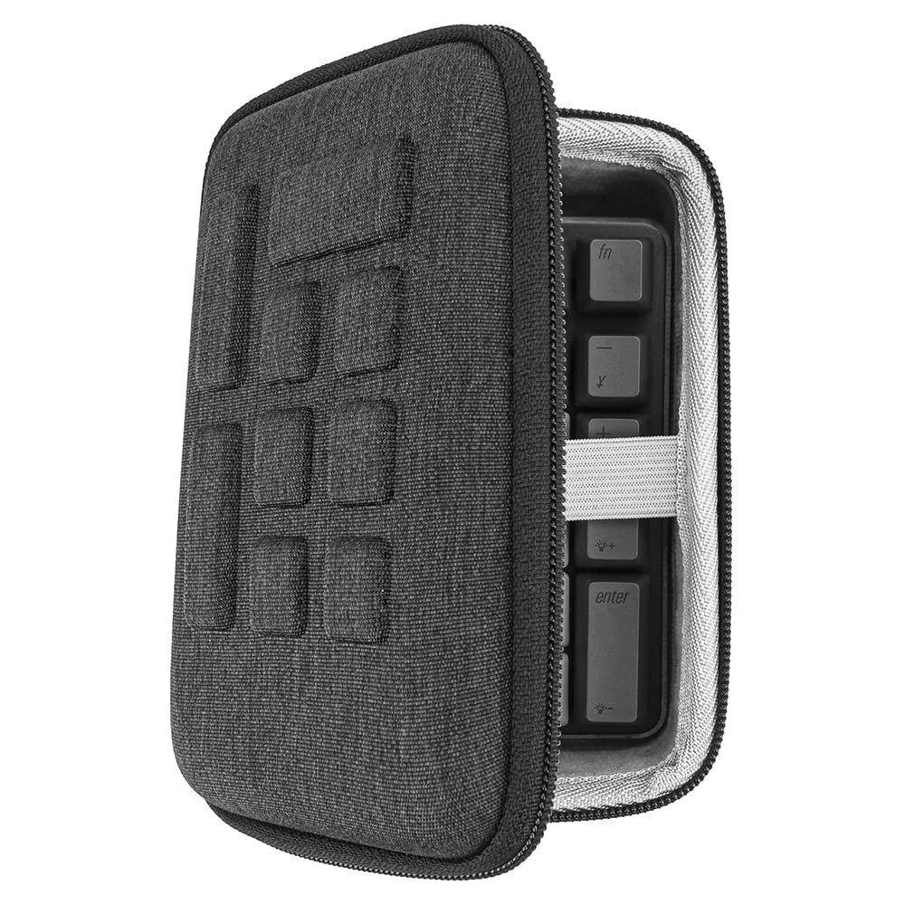 Geekria Numeric Keyboard Case for 23 Keys | 19 Keys Wireless Portable Number Pad, Compatible with Motospeed Macro Mechanical Numeric Keypad, Koolertron One-Handed Macro Mechanical Keyboard.