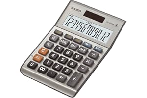 Casio MS-120BM Calcolatrice da Tavolo, Display a 12 Cifre, Calcolo Profitto, Calcolo Imposte