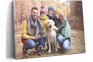 Impressions sur toile personnalisées avec vos photos - Impression sur toile personnalisée - Personnalisez-la avec votre propre photo - Cadre en bois de différentes mesures… (70 x 70 cm)