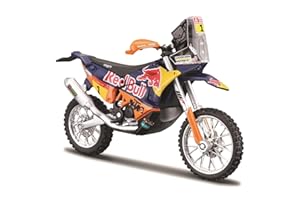 Bburago WRB KTM 450 RALLY FACTORY EDITION Motorbike (2019) PRICE - 1:18 Scale - Incredibly Detailed Die Cast Replica Collectible Motorcycle Model, Assorted Designs and Colours