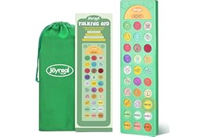 Dispositivo CAA Joyreal para autismo, comunicador no verbal con 6 botones programables, volumen ajustable e interruptor de voz inglés/español para niños y adultos