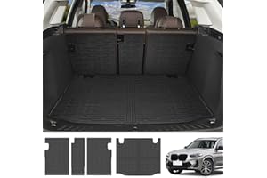 JTYZSM Cargo Mat Fit for 2018-2023 BMW X3 G01 Backrest Mat TPE Cargo Liner for 2018 2019 2020 2021 2022 2023 BMW X3 Accessories(Cargo Mat+Backrest Mat)