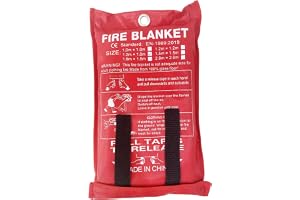 ISOP Brandfilt 180 * 200 cm – Glasfiberbrandskyddsfilt – Heavy Duty Emergency Filt – A-Grade Survival Filt – Brandskyddsfilt – Första hjälpen filt – Räddningsfilt för hemmet