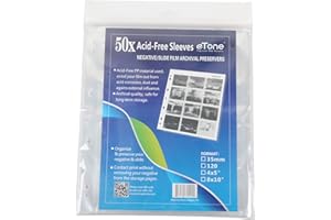‎ETONE eTone 120 Filmsäurefreie Tasche Säurefreie Loseblattbeutel 120 Schutzbeutel zur Aufbewahrung von Filmen Negative Bags (50 Stück)