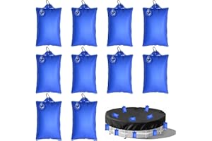 HUIKUANGEU Sacs d'eau Lourds pour Couverture de Piscine,10 Pièces Poids pour Abris de Piscine Enterrés,Sac Lestage Eau Bache Piscine,Accessoires pour Couverture de Piscine
