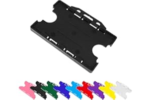 PCL Media ltd Double Sided ID Card Holder Black Two Sided ID Badge Holder - Holds Two ID Cards One Either Side of The Holder