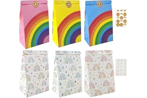 SLAKOZYT 24 torebki na prezenty urodzinowe dla dzieci, z 30 naklejkami