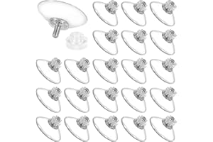 HULAGU 30PCS Ventouses avec Filetage et écrous moletés Transparentes 40mm, Ventouses de Fixation en Plastique PVC pour Oeillets Fenêtre Voiture Camping Pare-Soleil Vitre