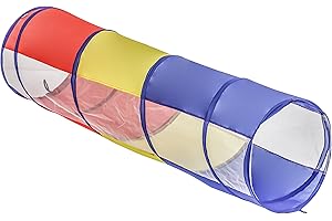 Baroni Toys Túnel de Juguete para Niños, 180 x 48 cm, Tienda de túnel para niños, Tubo Colorido, Psicomotricidad, Deportes y Juegos al Aire Libre