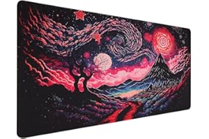 Xcosmic Gamingowa mata pod mysz XXL (900 x 400 mm), duża podkładka pod mysz i klawiaturę, specjalna powierzchnia, aby poprawić precyzję i prędkość, antypoślizgowa, gumowa podkładka pod biurko