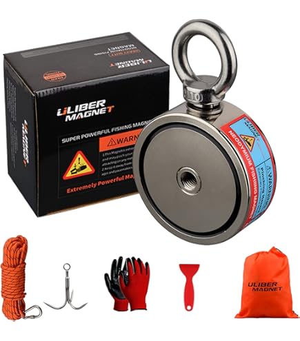 Magnete Da Pesca Magfashion 625KG - Calamita Neodimio Con Corde E Accessori - Foto 12