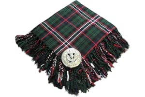 Tartanista Scottish Kilt Fly Plaid 44" x 44" Thistle Brooch - Men's Adult Scottish Kilt Fly Plaid