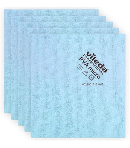 Lavette microfibre PVAmicro VILEDA® 38x35cm - Sachet de 5 - Couleur au
