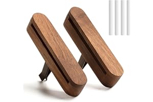 ‎IWOOHOME Auto Lufterfrischer, 2 Stück Auto Diffuser für Ätherische Öle, Auto Walnussholz Duft Holz, Auto duft mit 4PCS Nachfüllauflagen, Auto Zubehör Innenraum, Auto Vent Diffusor