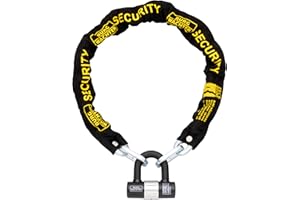 BURG-WÄCHTER Burg-Wachter 1M Sold Secure Gold Bike Chain and Lock Kit, Black