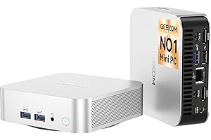 GEEKOM A6 Mini PC con AMD Ryzen 7 6800 e Radeon 680M,16GB DDR5 RAM(Memoria DDR Espandibile,Non LPDDR) e 1TB SSD,LAN 2.5G,Mini PC Windows 11 Pro,USB4.0,8K,Slot SD|Compact Aluminum Design